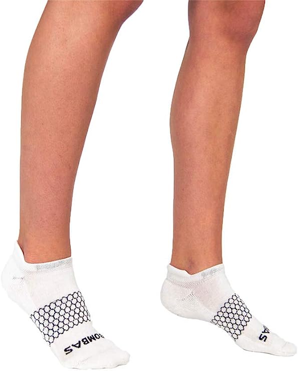 Bombas Women’s Original’s White Ankle Socks, Size Small