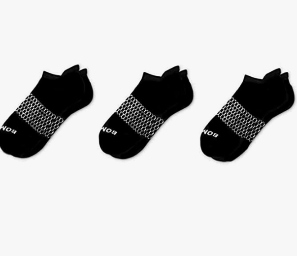 Bombas 3-Pack Men’s ankle Socks White Honeycomb Large