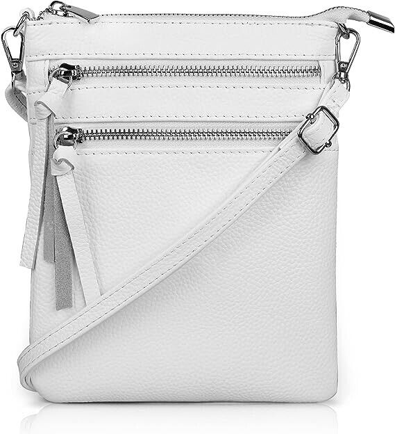 Small Genuine Leather Crossbody Purses for Women Cross Body Bag Shoulder Handbag