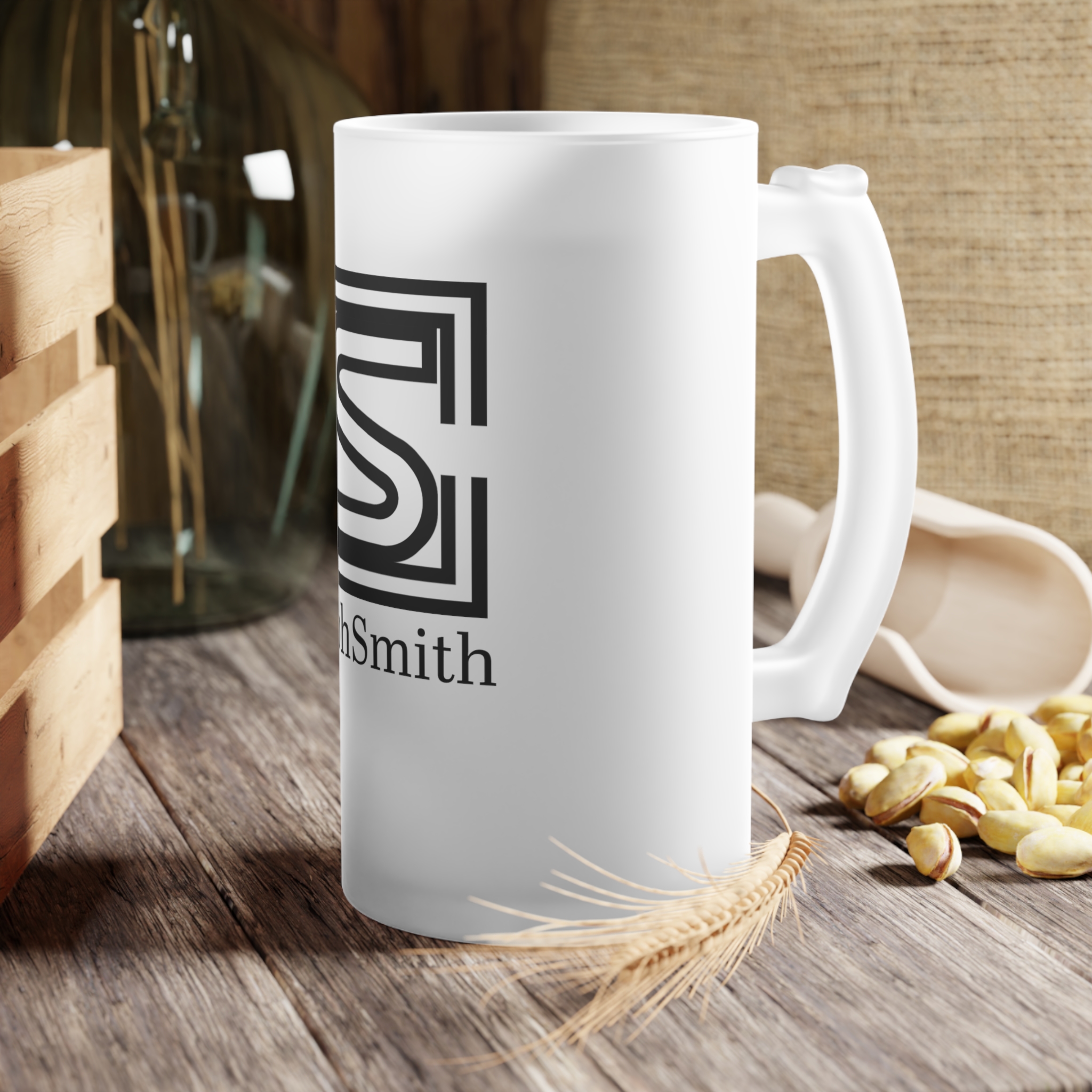 SephSmith Frosted Glass Beer Mug