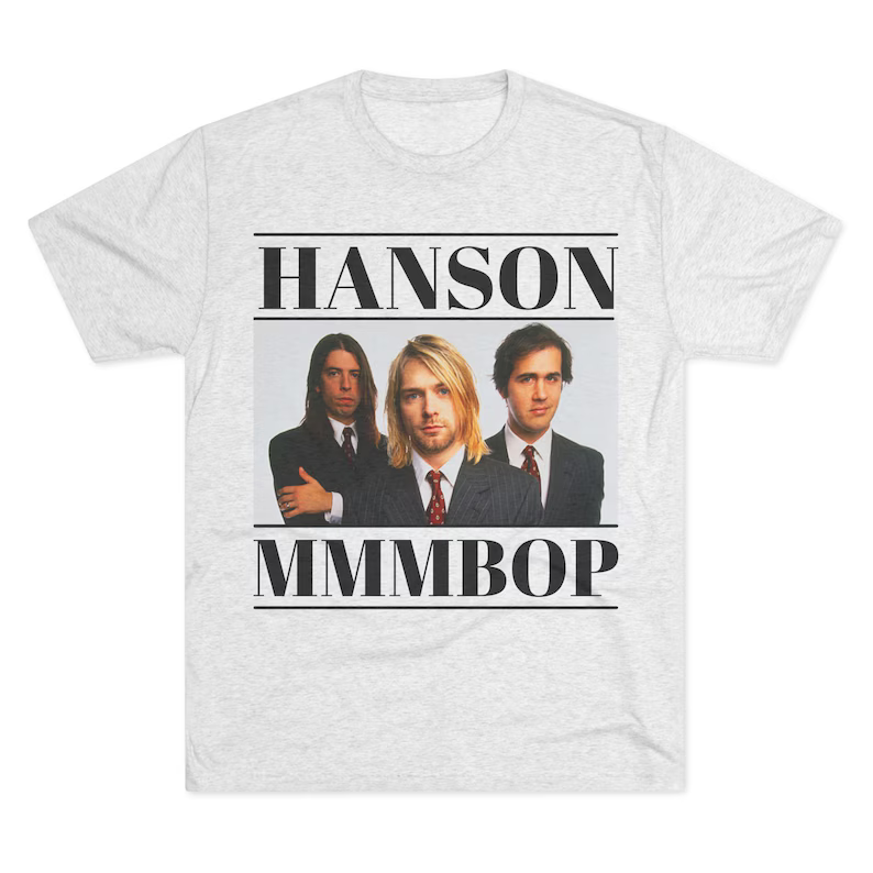 Niirvana MMMBOP TShirt, Niirvana Shirt, Hanson Shirt, Funny T-shirt, Unique Gift, Funny Gift, Graphic UNISEX Tri-Blend Tee